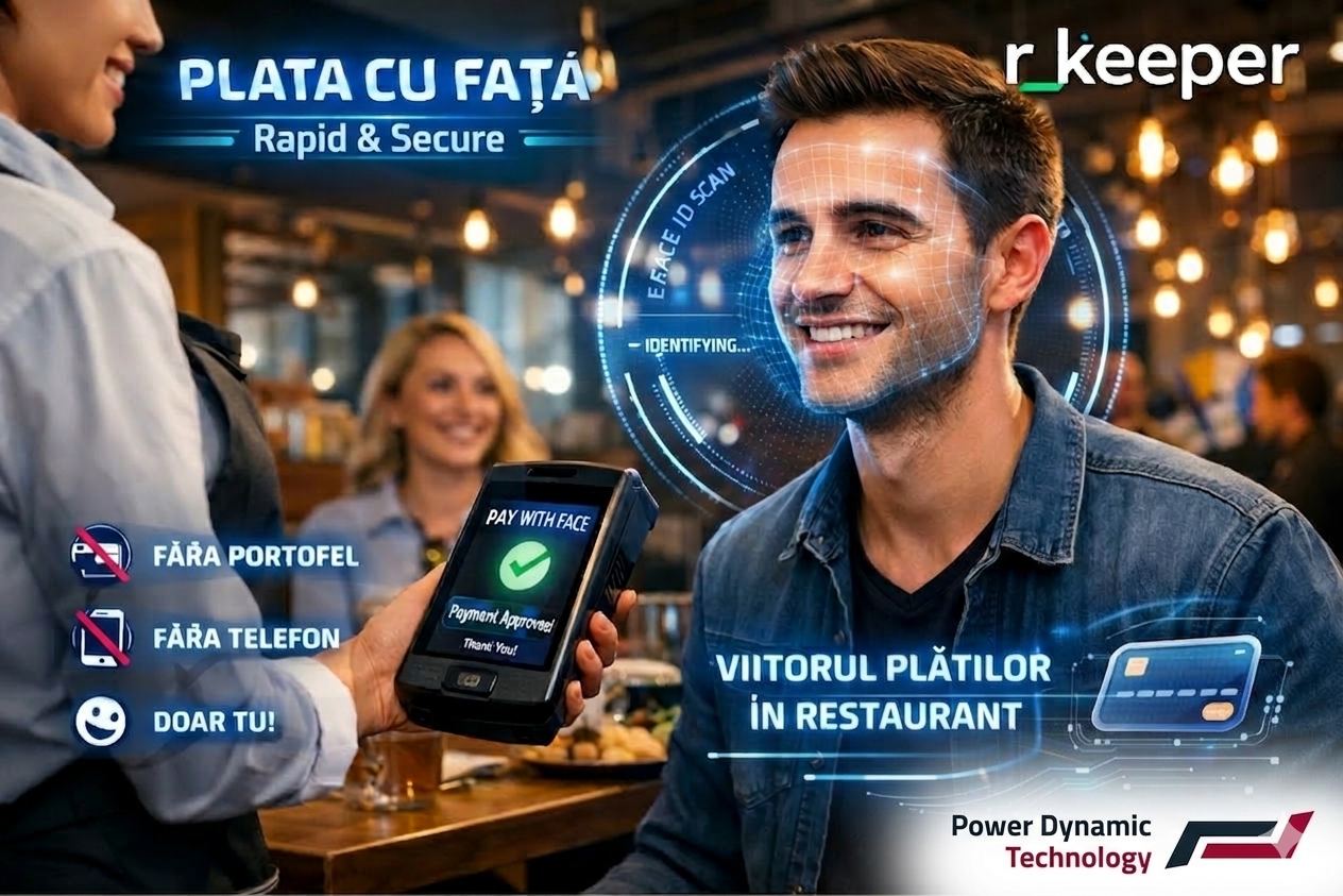 Viitorul plăților în HoReCa începe acum: plătești în câteva secunde… doar cu fața!